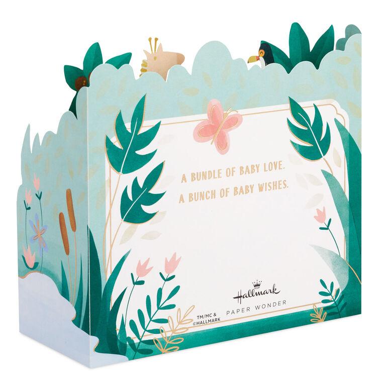 Hallmark Welcome Baby Jungle Animals 3D Pop-Up New Baby Card