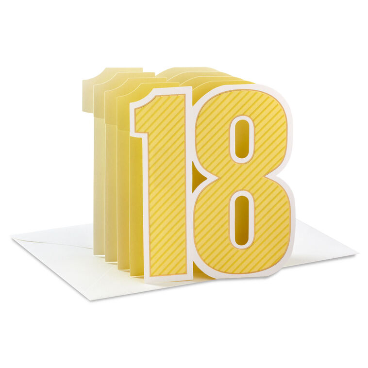 hallmark Welcome to Amazing 3D Pop-Up 18th Birthday Card