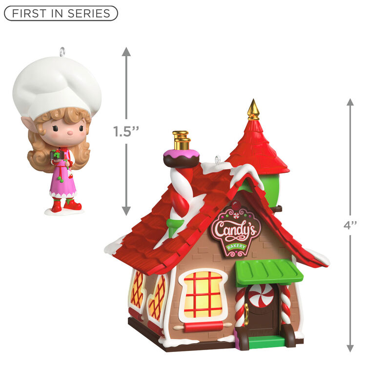 Hallmark Welcome To Elfville Candy's Bakery Ornaments Set Of 2