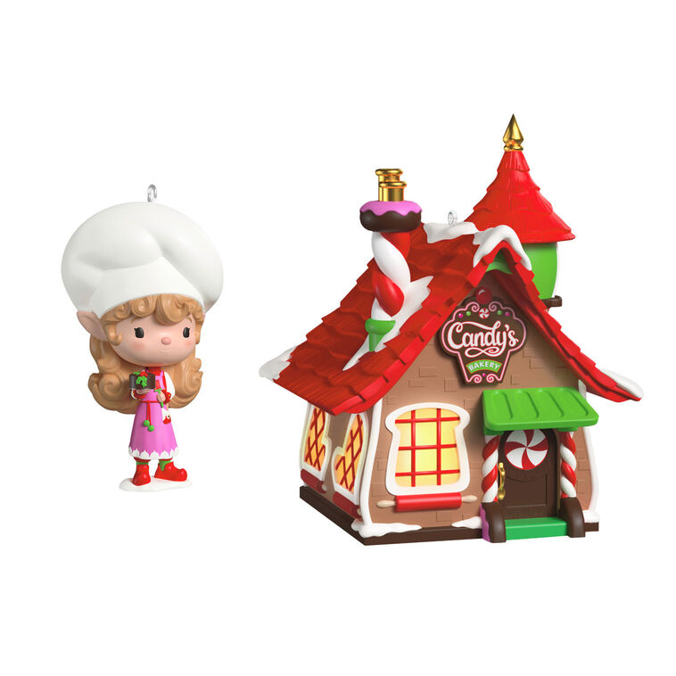 hallmark Welcome to Elfville Candy's Bakery Ornaments Set of 2
