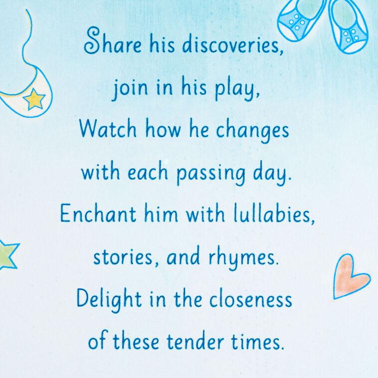 Hallmark Welcome With A Kiss And Hug New Baby Boy Card