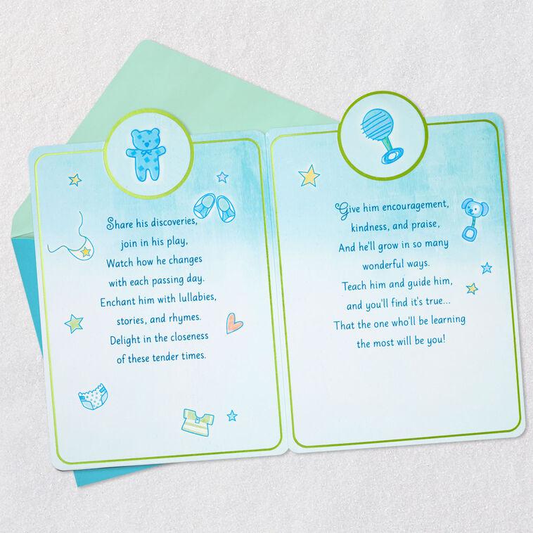 Hallmark Welcome With A Kiss And Hug New Baby Boy Card