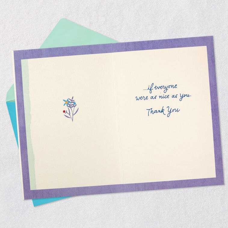 Hallmark What A Wonderful World This Would Be Thank-You Card