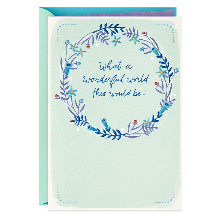 hallmark What a Wonderful World This Would Be Thank-You Card