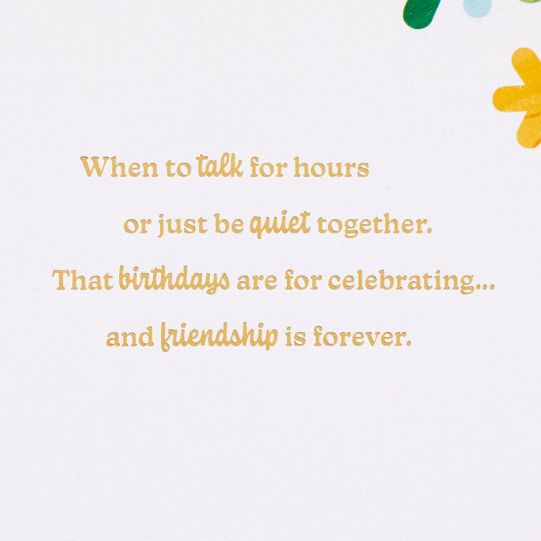 Hallmark What Good Friends Know Birthday Card For Friend