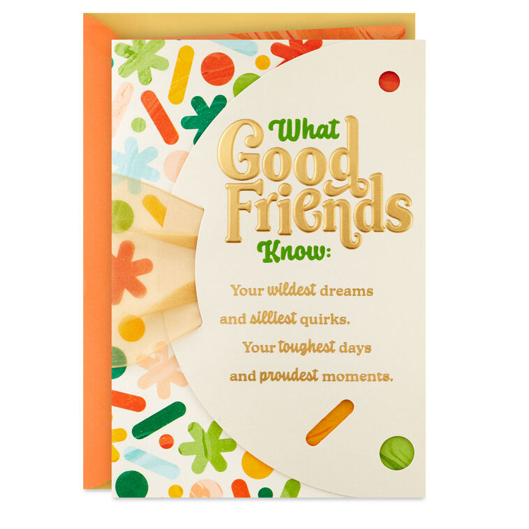 hallmark What Good Friends Know Birthday Card for Friend