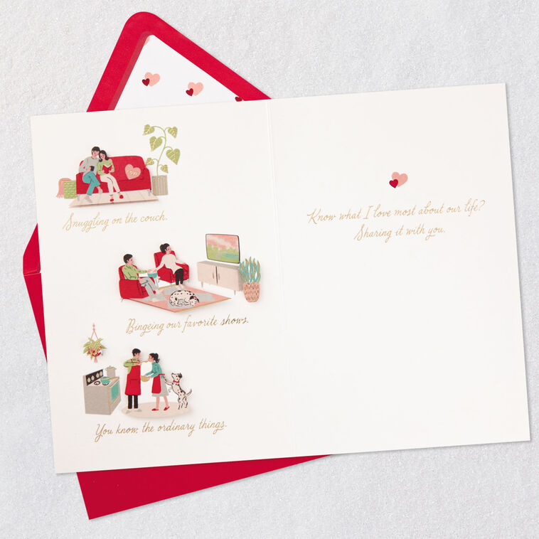 Hallmark What I Love About Our Life Romantic Anniversary Card