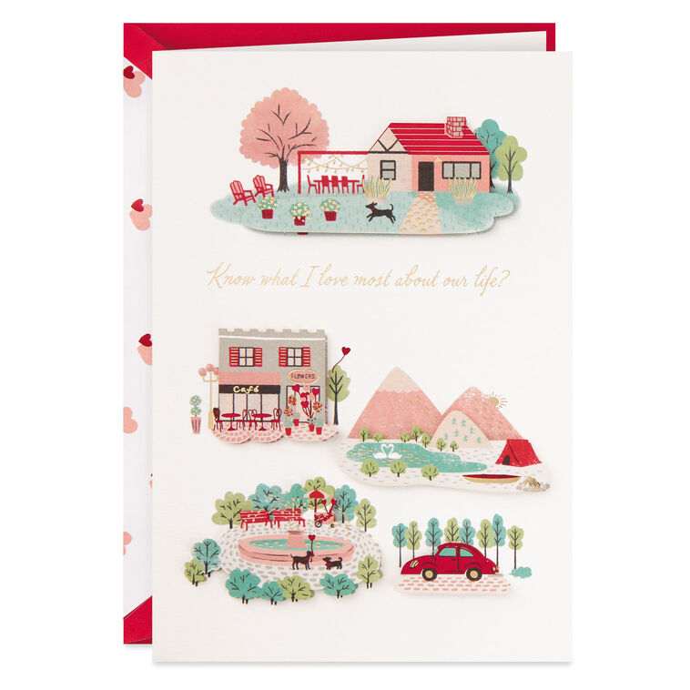 hallmark What I Love About Our Life Romantic Anniversary Card