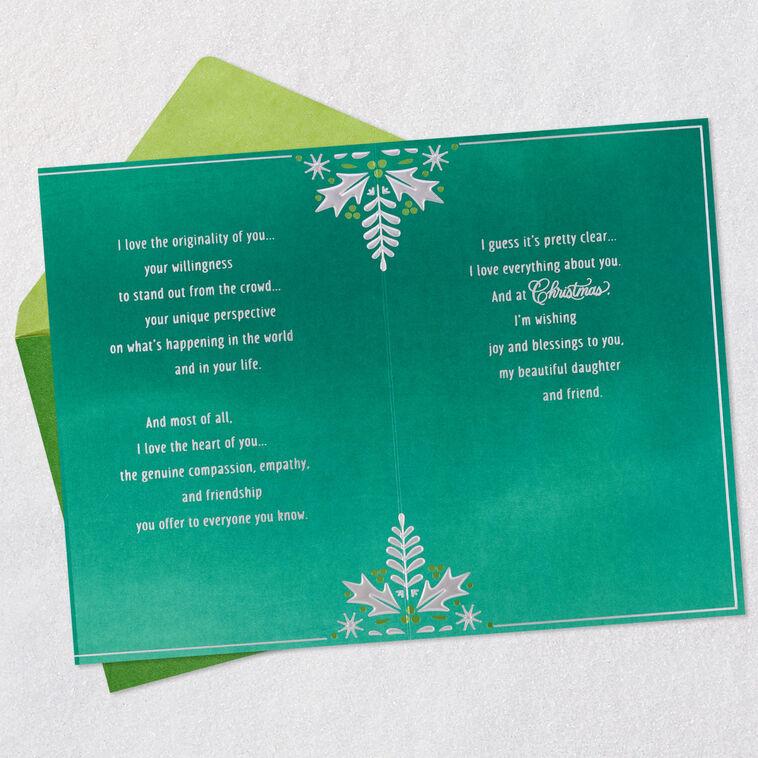 Hallmark What I Love About You Christmas Card For Daughter