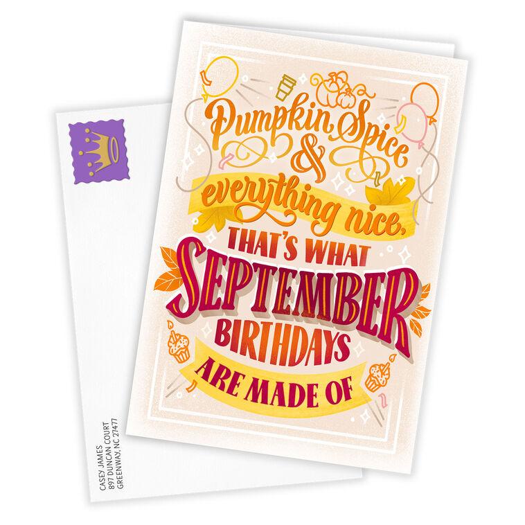 Hallmark What September Is Made Of Custom Birthday Card