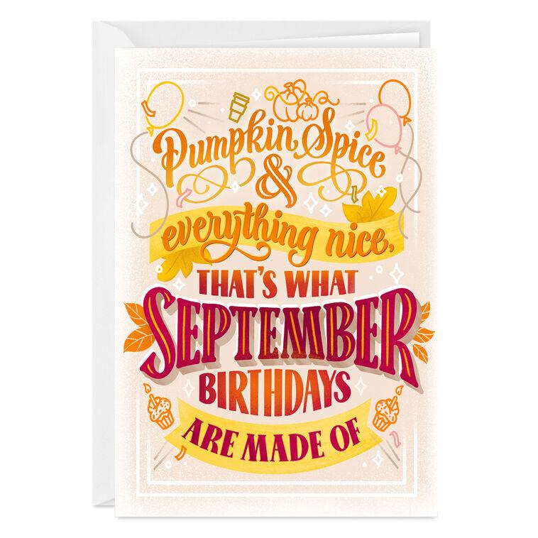 hallmark What September Is Made Of Custom Birthday Card