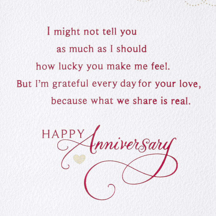 Hallmark What We Share Is Real Romantic Anniversary Card For Wife