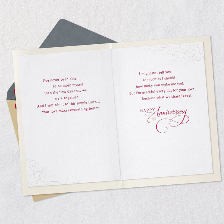 Hallmark What We Share Is Real Romantic Anniversary Card For Wife