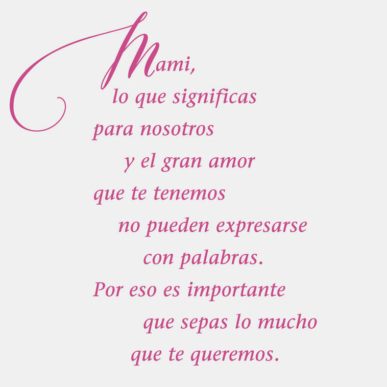Hallmark What You Mean To Us Spanish-Language Birthday Card For Mom