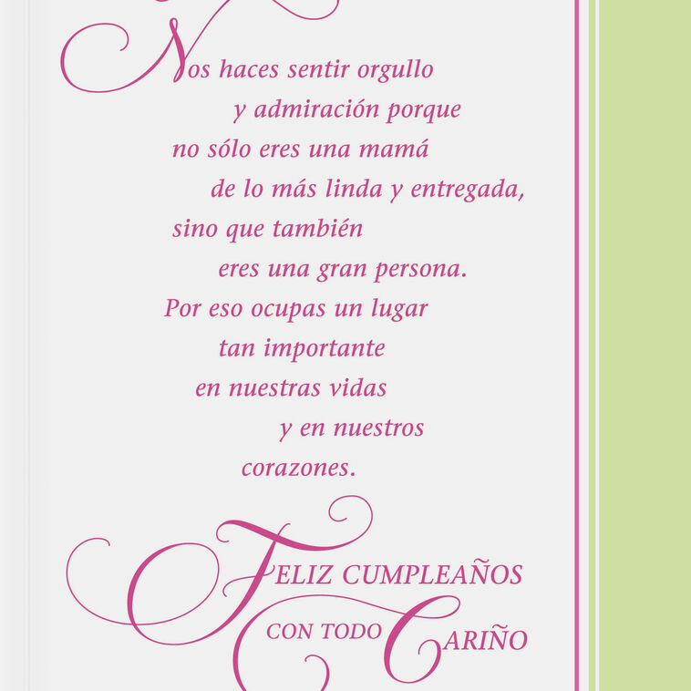 Hallmark What You Mean To Us Spanish-Language Birthday Card For Mom