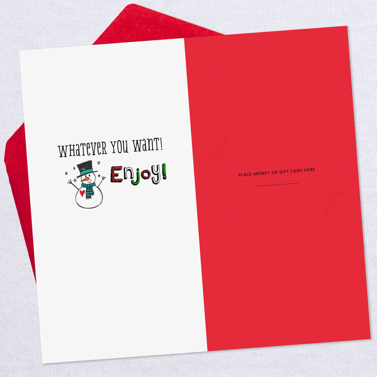 Hallmark Whatever You Want Money Holder Christmas Card