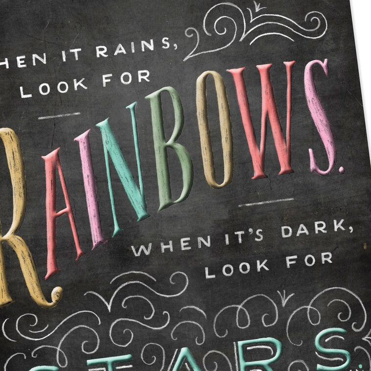 Hallmark When It Rains Look For Rainbows Encouragement Card