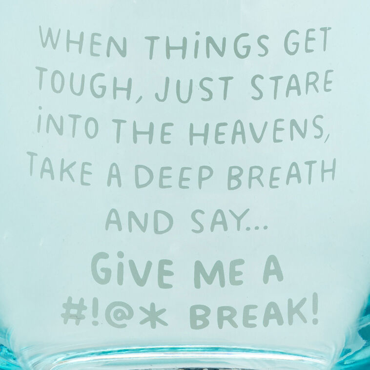 Hallmark When Things Get Tough Funny Rocks Glass 12 Oz