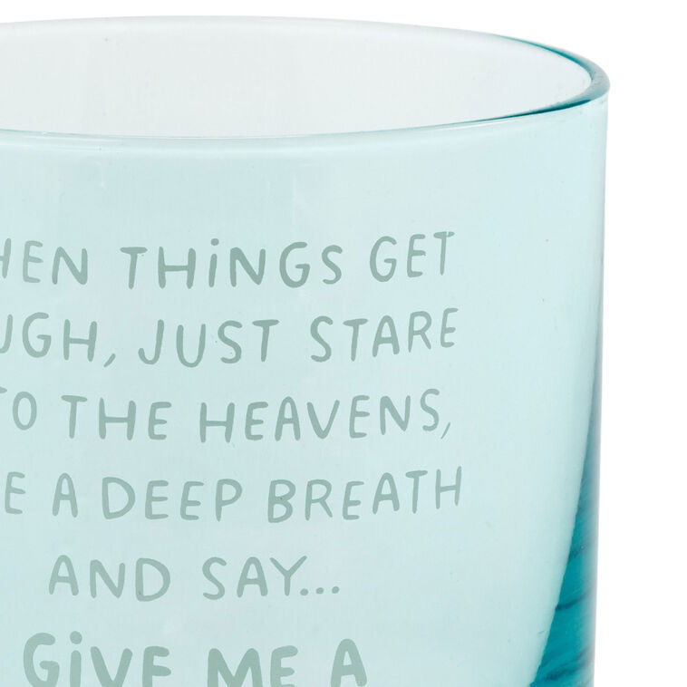 Hallmark When Things Get Tough Funny Rocks Glass 12 Oz