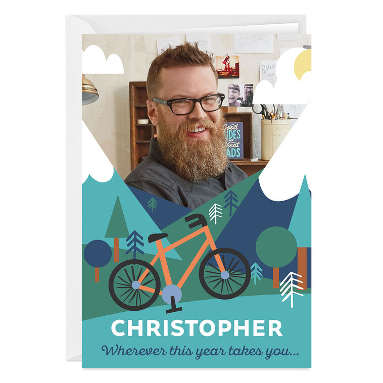 hallmark Wherever the Year Takes You Custom Birthday Card
