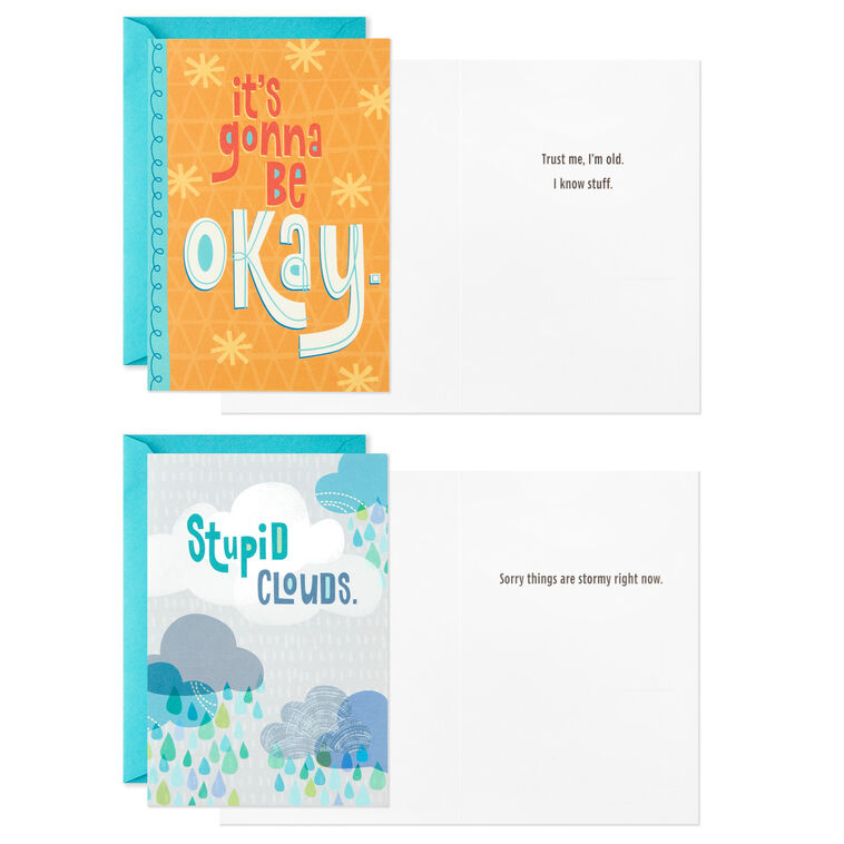 Hallmark Whimsical Assorted Kids' Encouragement Cards With Stickers Pack Of 12