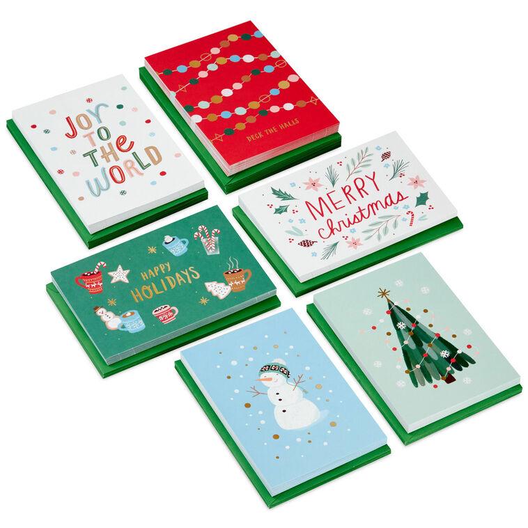hallmark Whimsical Holidays Assorted Boxed Christmas Cards Pack of 72