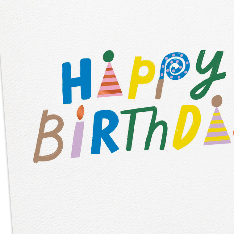 Hallmark Whimsical Lettering Happy Birthday To You Birthday Card