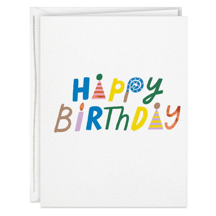 hallmark Whimsical Lettering Happy Birthday to You Birthday Card