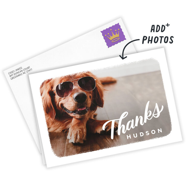 Hallmark White Frame Horizontal Custom Thank-You Card