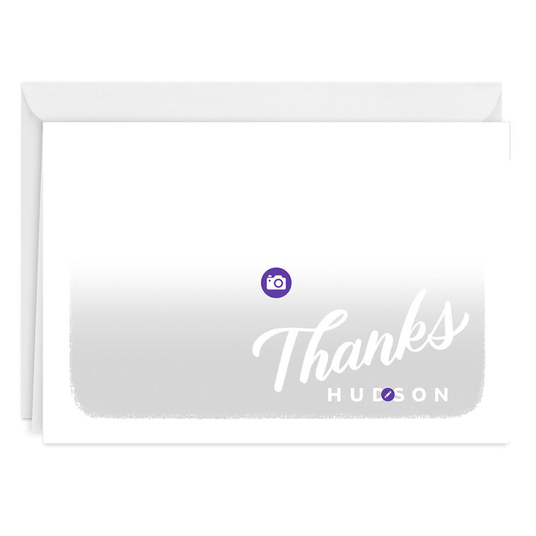 Hallmark White Frame Horizontal Custom Thank-You Card