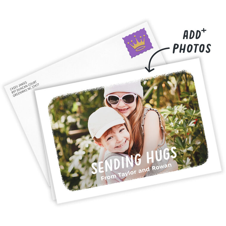 Hallmark White Frame Horizontal Custom Thinking Of You Card