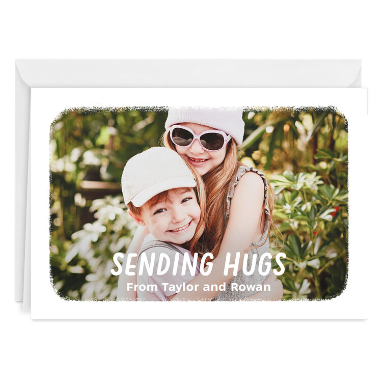 hallmark White Frame Horizontal Custom Thinking of You Card