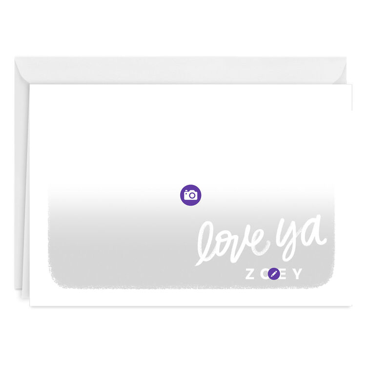 Hallmark White Frame Love Ya Horizontal Custom Love Card