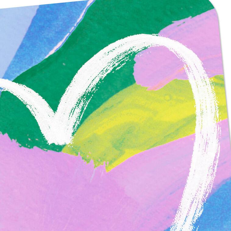 Hallmark White Heart On Colorful Abstract Print Blank Card