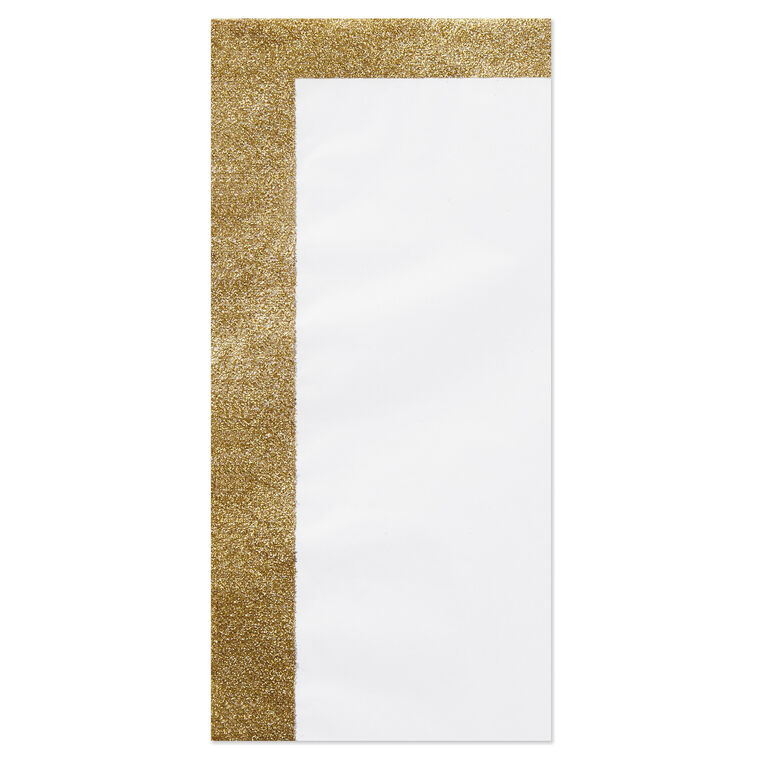 hallmark White Tissue Paper With Gold Glitter Edges 4 Sheets