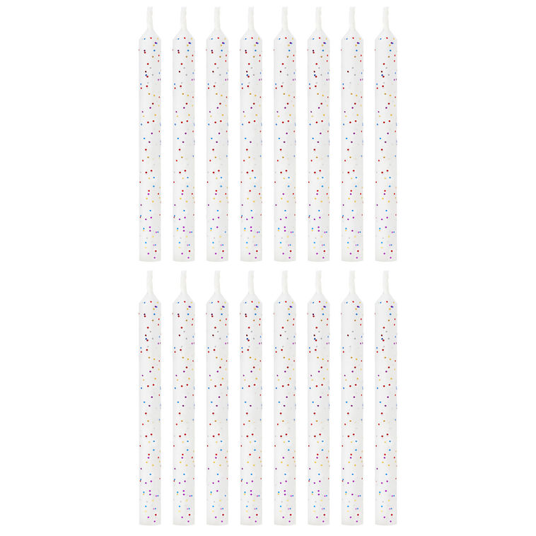 hallmark White With Glitter Birthday Candles Set of 16