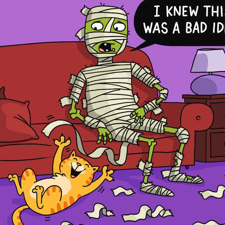 Hallmark Why Mummies Don't Own Cats Funny Halloween Card