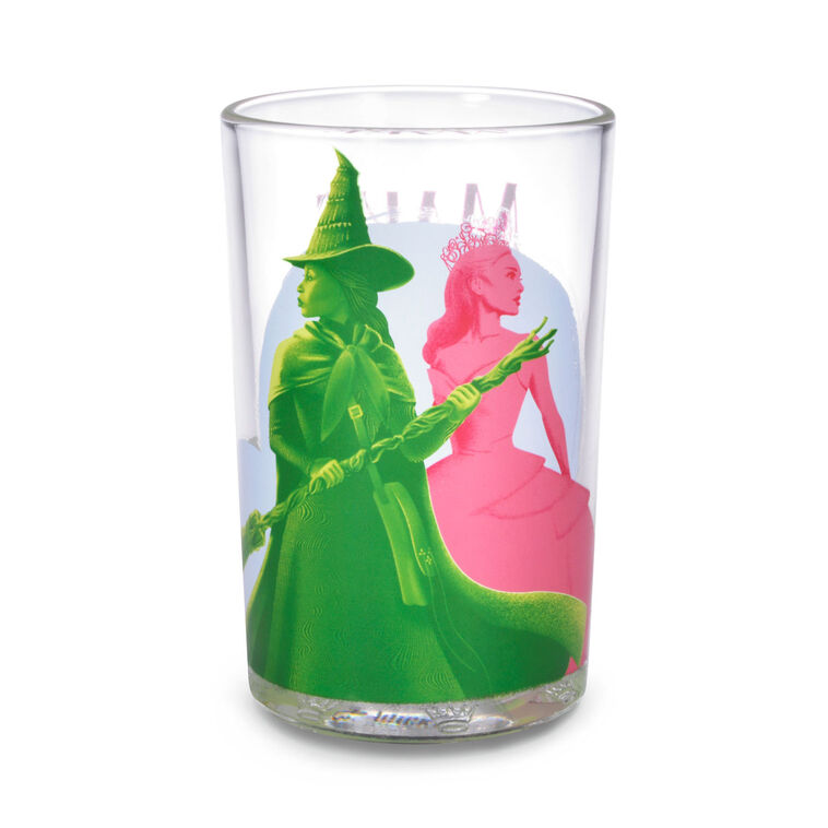 hallmark Wicked Elphaba and Glinda Collectible Drinking Glass 13.5 oz