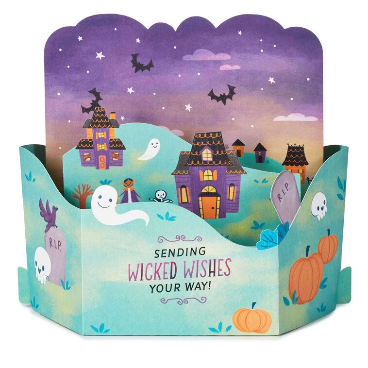Hallmark Wicked Wishes Musical 3D Pop-Up Halloween Card With Motion