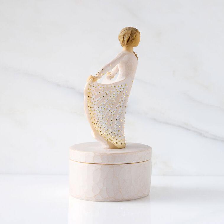 Hallmark Willow Tree Girl In Butterfly Dress Keepsake Box