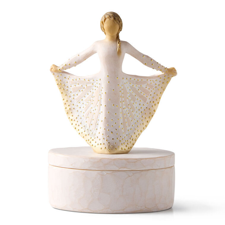 hallmark Willow Tree Girl in Butterfly Dress Keepsake Box