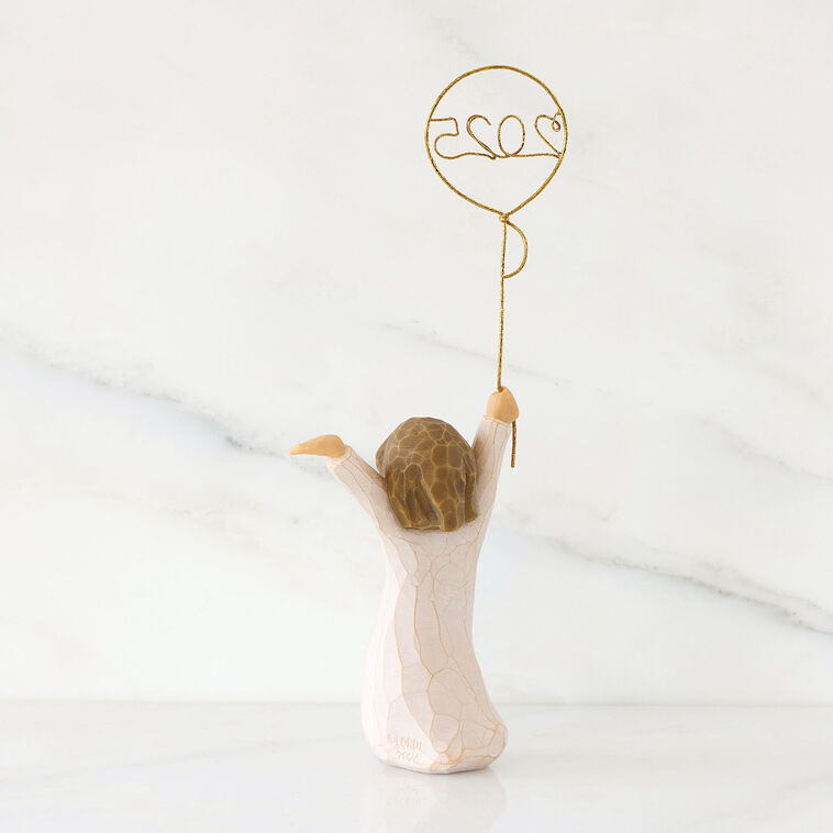 Hallmark Willow Tree Here's To You 2025 Girl With Balloon Figurine 6" H