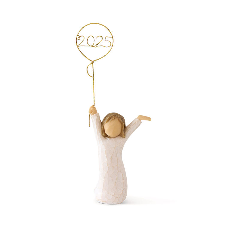 hallmark Willow Tree Here's to You 2025 Girl With Balloon Figurine 6" H