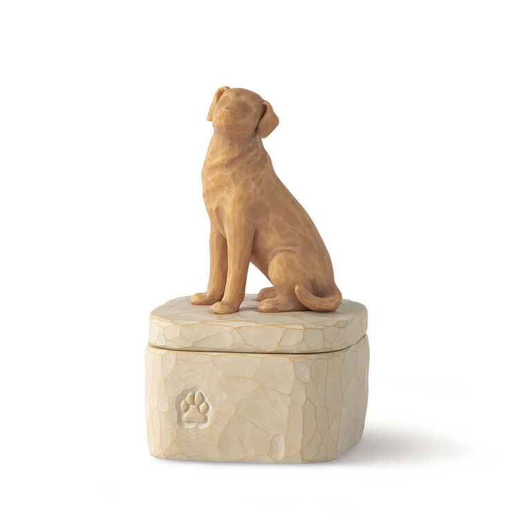 hallmark Willow Tree Light Brown Dog Figurine Keepsake Box