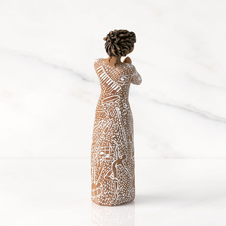 Hallmark Willow Tree Music Speaks Woman Figurine Darker Skin