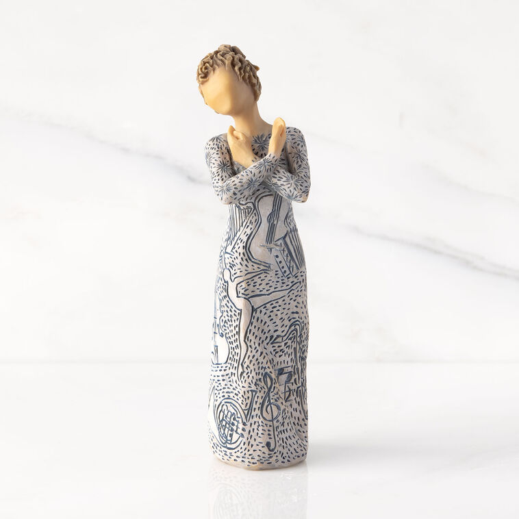Hallmark Willow Tree Music Speaks Woman Figurine Lighter Skin