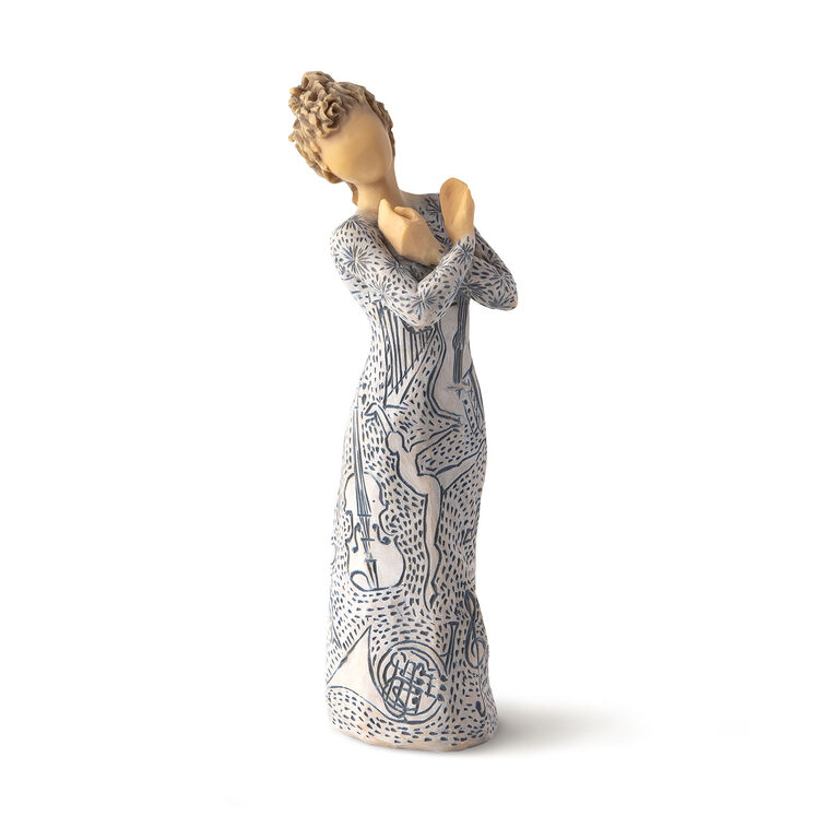 hallmark Willow Tree Music Speaks Woman Figurine Lighter Skin