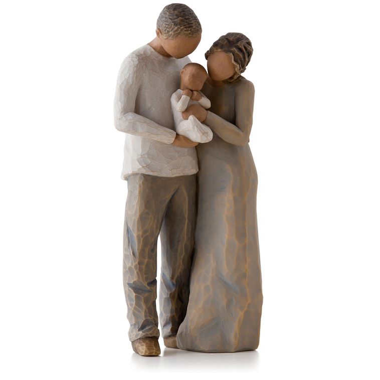 hallmark Willow Tree® We Are Three New Family Baby Figurine