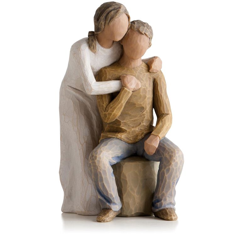 hallmark Willow Tree® You and Me Couple Love Figurine (darker hair and skin tone)