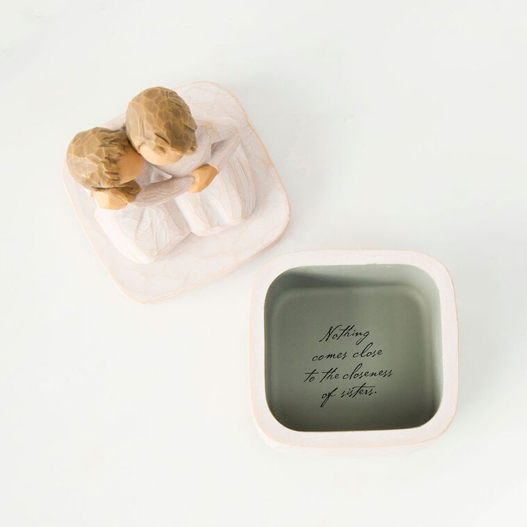 Hallmark Willow Tree Sister Mine Figurine Trinket Box
